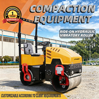 Compacteur routier mini de 1 tonne à moteur diesel ou essence, rouleau compresseur routier autoporté à vendre