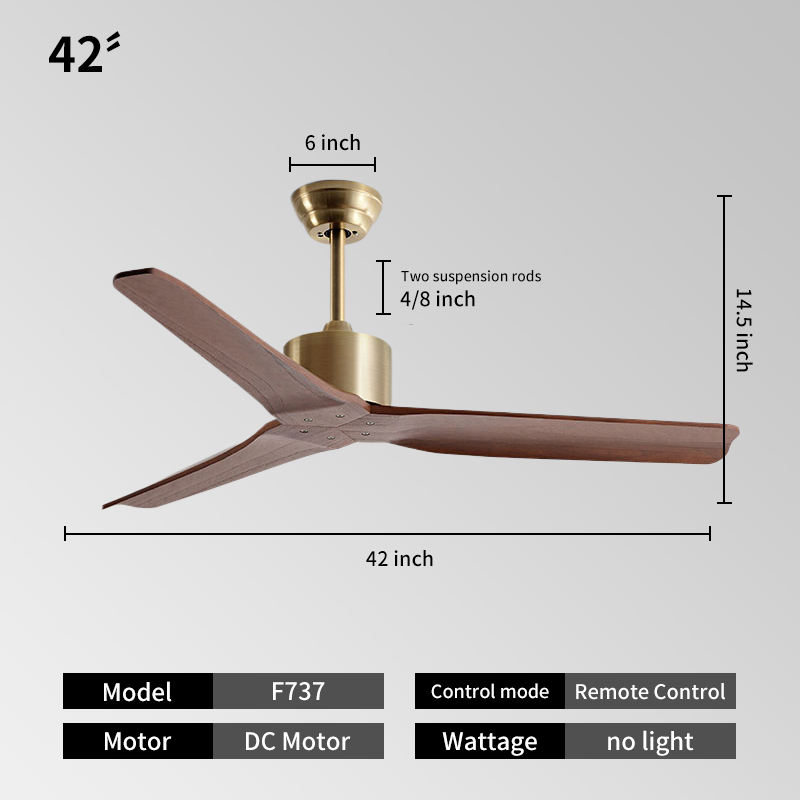 42inch -Antique bronze + walnut color