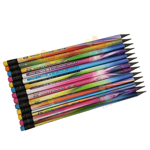 Crayons imprimés personnalisés en vrac Nouveau design Ensembles de crayons de bureau en bois affûté Hb Crayons d'école en gros avec oreille pour étudiant - Product Image 6