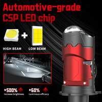 La puissance élevée lumineuse superbe 110W 30000LM a mené le phare mené par H4 de double lentille légère de lentille de projecteur