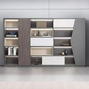 Modern Simple Solid <b>Wood</b> Sideboard Luxury Wine <b>Storage</b> Locker Integrated Wall <b>Cabinet</b> for Dining Home for Living Room <b>Storage</b> - Product Image 4