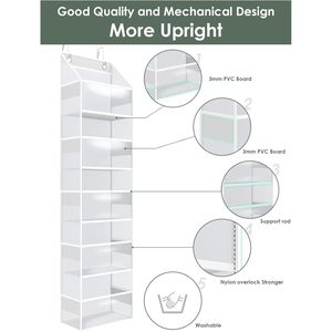 Organisateur de porte en PVC transparent, sac de rangement suspendu à 5 étagères, organisateur derrière la porte pour chambre à coucher ou chambre d'enfant - Product Image 5