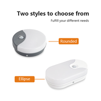 Lampu dinding bulat Modern tahan air luar ruangan dengan Sensor gerak Pir PC lampu sekat Led dudukan Suface