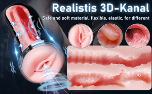 Elektrischer Masturbator für Männer, freihändig, realistischer männlicher Sex-<span class=keywords><strong>Enhancer</strong></span>, 3D-Vagina-Anal-<span class=keywords><strong>Penis</strong></span>-Vibrator-Masturbator - Product Image 6