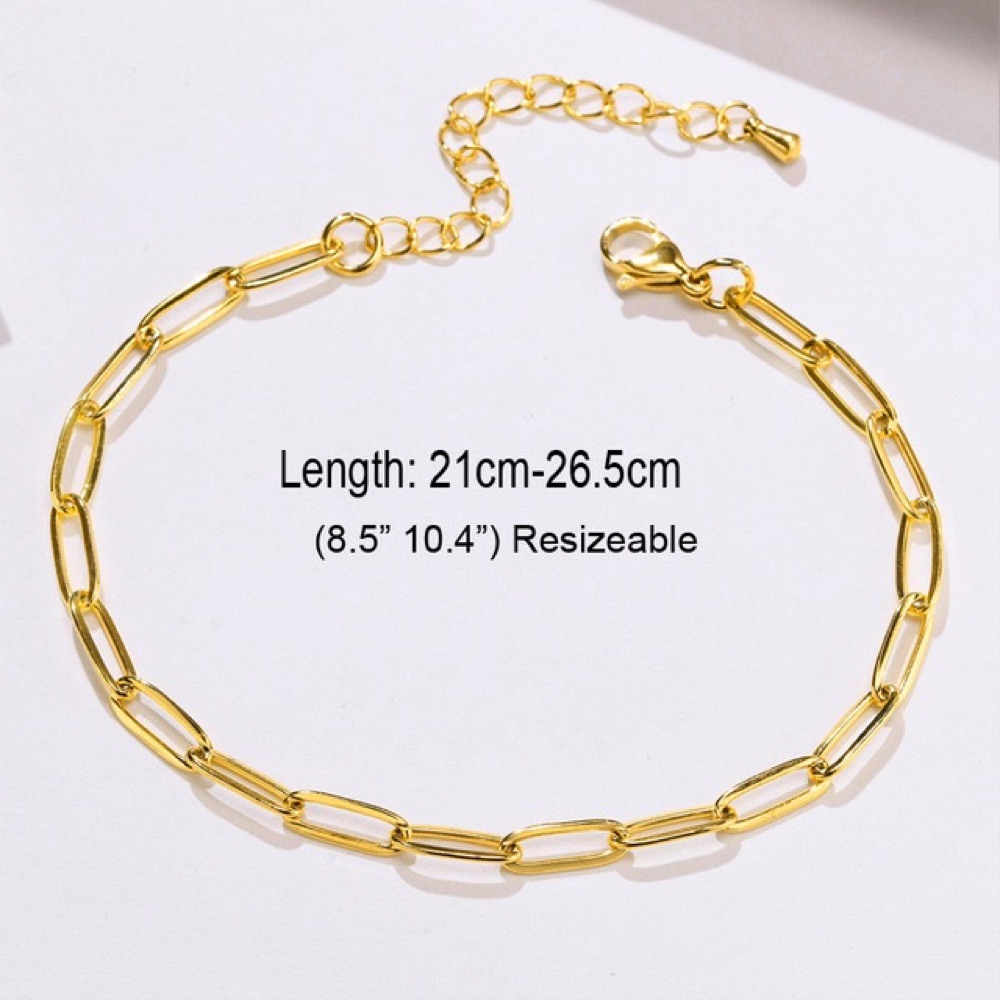 25cm) ステンレス チェーンアンクレット 喜平チェーン