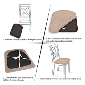 Housses de canapé vend des housses de siège smiry pour chaises de <span class=keywords><strong>salle</strong></span> à <span class=keywords><strong>manger</strong></span> Stretch Jacquard <span class=keywords><strong>salle</strong></span> à <span class=keywords><strong>manger</strong></span> housses de siège ensemble housses de meubles - Product Image 6