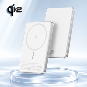 Banque d'alimentation sans fil magnétique universelle ultra-fine à charge rapide 5000 mAh en aluminium Qi2 15W pour Samsung, Google, <span class=keywords><strong>iPhone</strong></span> - Product Image 1