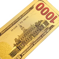 Billete Conmemorativo Coleccionable de $1000, Impreso con Lámina Dorada y Protección UV, Personalizado y Duradero