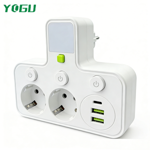 Multiprise 4 prises avec 3 ports USB, veilleuse LED et interrupteurs séparés pour la maison et le bureau - Product Image 5