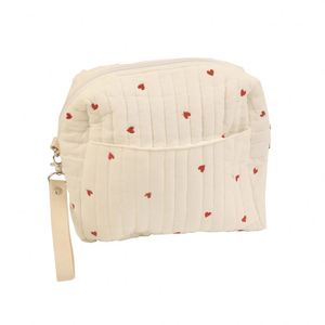 Bolsa de Maquillaje de Viaje con Cierre, Linda y de Alta Calidad, Gran Capacidad, Cómoda, de Algodón para Mujer, Hermosa Bolsa de Almacenamiento de Algodón - Product Image 1