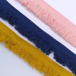 Factory wholesale 3 cm cotton fringe trims home textile accessories tassel fringe