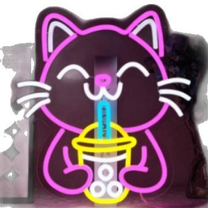 Luz LED con forma de gato de neón para restaurantes de ramen japoneses, luz ambiental USB, gato de la suerte, letrero luminoso de gran venta en TEMU - Product Image 4