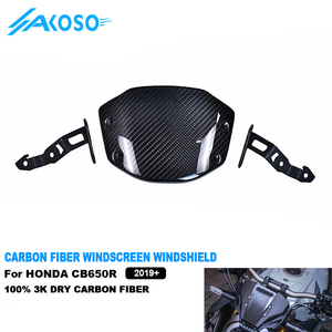 AKOSO-Pare-brise en fibre de carbone sèche 3K pour moto <span class=keywords><strong>Honda</strong></span> <span class=keywords><strong>CB650R</strong></span> 2019-2024 2022 <span class=keywords><strong>2023</strong></span> - Product Image 1
