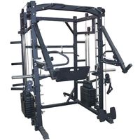 Machine Smith multifonctionnelle tout-en-un pour entraînement complet du corps en intérieur, station de musculation intégrée avec rack à squats