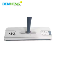 BENHENG Serpillère plate en microfibre remplaçable mains libres pour nettoyage des sols, ensemble serpillère et seau essoreur magique 360°
