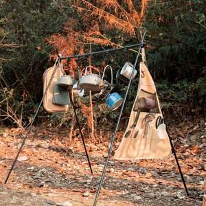 Sac de rangement pour pique-nique de grande capacité avec trépied pour camping en plein air - Product Image 4