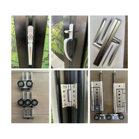 Ventana Plegable Vertical de Aluminio con Rejilla de Seguridad Integrada de Acero Inoxidable para Control de Insectos en Residencias Tropicales