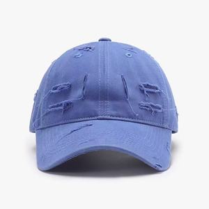 American Style Distressed Baseball Cap Versatile Unisex Retro Cool Lightweight Outdoor Cap with Curved Brim Customizable - Product Image 5