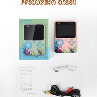 Console de jeu portable rétro G5 Macaron 8 bits 500-en-1 avec écran LCD couleur de 3,0 pouces, sortie AV et batterie de 1500 mAh