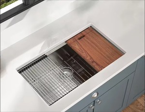 Lavello da <span class=keywords><strong>cucina</strong></span> angolare multifunzionale R10 in acciaio inox fatto a mano di alta qualità per fabbrica - Product Image 2