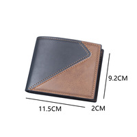 Nouveau portefeuille pour homme, style court, porte-cartes intégré, peut contenir un permis de conduire, portefeuille en cuir, porte-monnaie grande capacité pour homme