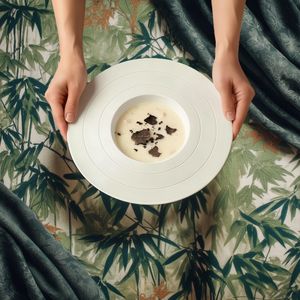 Bol en céramique en forme de chapeau de paille, résistant à la chaleur, couleur unie, pour la maison, l'hôtel, le restaurant, les pâtes, les desserts, les soupes - Product Image 2