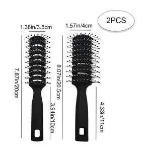 Peigne de coiffure ionique imperméable pour hommes avec logo personnalisé, <span class=keywords><strong>brosse</strong></span> en nylon avec manche en plastique pour le coiffage des pompadours - Product Image 2
