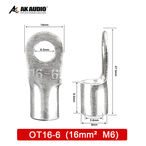 ขั้วต่อสายไฟกดเย็นขั้วต่อ OT16ชุบเงิน1000ต่อแพ็ค - Product Image 2