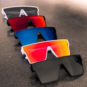 Lmamba 21041 Factory Custom Logo Oversized Square Sunglasses Men Women High Quality <b>Mirror</b> Lens Sun Glasses - Product Image 1