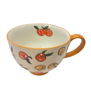 Tazas de Té de Cerámica Ecológicas de 15 oz, Pintadas a Mano, con Forma de Corazón, Taza de Desayuno, Taza de Café con Diseño de Durazno - Product Image 6