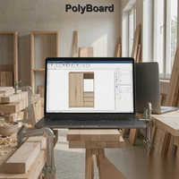 Logiciel de conception de menuiseries PolyBoard Pro-PP avec rendu 3D pour les menuisiers, avec guide d'installation