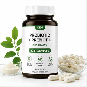 Cápsulas Personalizadas para el Cuidado Intestinal con Sinbióticos, Probióticos Lactobacillus Acidophilus y Complejo de Bifidobacterias, Prebióticos para el Bienestar Digestivo - Product Image 1