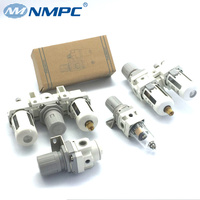 Unidad de Tratamiento de Aire Comprimido AC4000-04, Filtro Regulador de Aire Comprimido, Unidad FRL Neumática, Lubricador