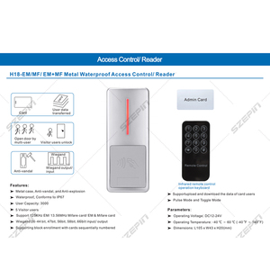 Kim loại nhà ở ngoài trời không thấm nước 125Khz thông minh tuya không dây <span class=keywords><strong>Wifi</strong></span> Swipe Proximity thông minh <span class=keywords><strong>RFID</strong></span> Đầu đọc thẻ Wiegand kiểm soát truy cập - Product Image 6