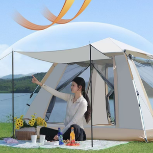 Tente <span class=keywords><strong>en</strong></span> tissu Oxford à quatre côtés entièrement automatique, protection solaire extérieure, ouverture rapide, portable, monocouche, pour 3-4 personnes, <span class=keywords><strong>camping</strong></span>, pique-nique - Product Image 4