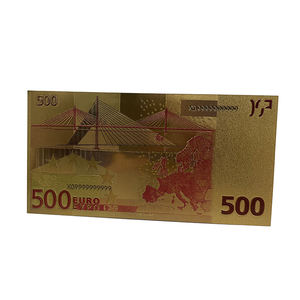 Feuille plaquée <span class=keywords><strong>or</strong></span> 24k en plastique imperméable Non-monnaie Qatar 500 <span class=keywords><strong>euro</strong></span> billet de banque - Product Image 6