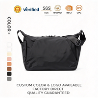 Sac à bandoulière utilitaire, sac à bandoulière croisé, sac à bandoulière décontracté en nylon imperméable grande capacité, logo personnalisé, couleur au choix pour les voyages quotidiens