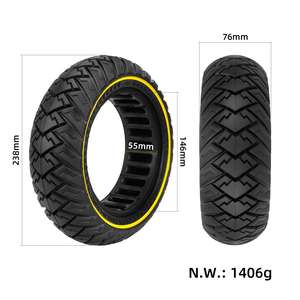 Pneu plein tout-terrain Ulip 10*2.70-6.5 (10*2.75) avec cercle jaune, 10 pouces, pour Kukirin A1 M4 Max G2 Master - Product Image 2