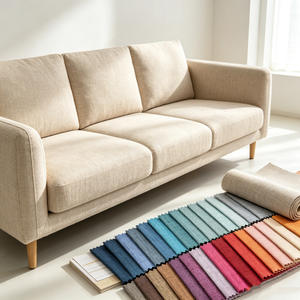Home Decor Linen Upholstery Fabric Natural Texture Linen Cloth For <b>Sofa</b> Cushion Cover <b>Sofa</b> <b>Slipcover</b> Production - Product Image 1