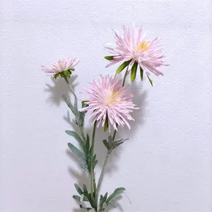 Nuovo stile di alta qualità fiori artificiali di seta mamme artificiali fiore falso crisantemo fiore decorativo artificiale