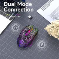 Mouse Gaming Ergonomis Grosir Pabrik, Kabel USB Dual Mode RGB Menyala untuk Esports, Kantor, Laptop, dan PC