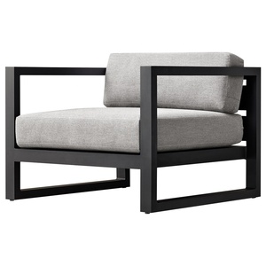 Moderna Nero single-strato di Alluminio Divano Salotto di <span class=keywords><strong>Design</strong></span> Cortile Metallo Divano per esterni mobili di lusso mobili da giardino - Product Image 6