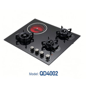 Estufa de <span class=keywords><strong>Gas</strong></span> y Eléctrica Integrada, de Vidrio Templado, con 4 Quemadores, Cocina - Product Image 5