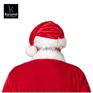 ODM Karnival - Gorro de Santa Claus Rojo de Poliéster de 140 g para Hombre Adulto, Alta Calidad, Talla Única, Disfraz para Navidad, Halloween, Fiestas, TV y Cine - Product Image 2