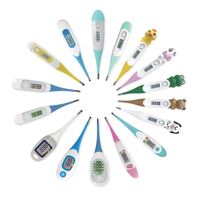 Termometer Digital portabel, pengukur suhu Oral digital portabel tahan air fleksibel untuk demam klinis, termometer Digital