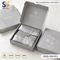 Boîte d'expédition de Noël personnalisée en carton ondulé E Flute, emballage couleur avec logo, vente en gros, directement de l'usine OEM