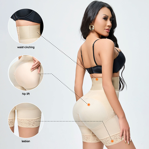 Culotte gainante taille haute pour femme, effet remonte-fesses et sculptant les fesses, avec contrôle du ventre, grandes tailles - Product Image 3