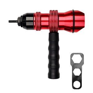 Adaptador de pistola remachadora eléctrica DZT, aleación de aluminio roja, cabezal convertidor de remaches ciegos de 12V para pistola de clavos 89120 99019 - Product Image 1