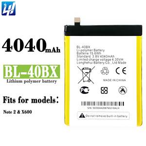 OEM 4040mAh BL-40BX 100% 零周期X600手机电池infinix Note 2的原始电池容量电池 - Product Image 6