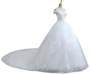 New Fashion Luxury Off Shoulder V Neck Ball Gown Wedding Dress Crystal <strong>Beaded</strong> Tassel Plus Size Bridal Gown - Product Image 3